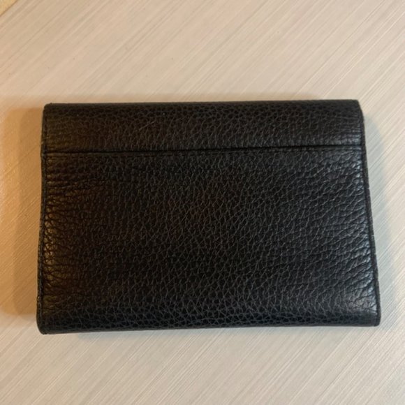 Kate Spade Black Pebble Leather Scallop Trim Wallet Leewood Place Tavy - Picture 7 of 12